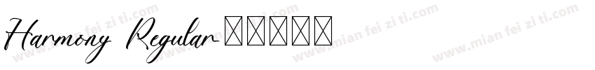 Harmony Regular字体转换